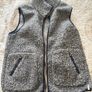 Woolrich Cozy Textured Gray Zip Front Vest